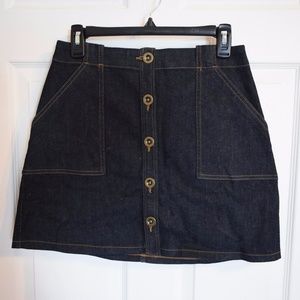 Banana Republic Dark Indigo Button Down Skirt